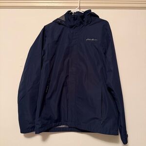 Eddie Bauer Men's Dark Blue Raincoat
